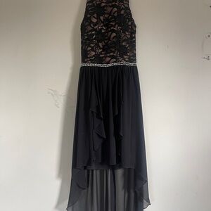 City Studio Blush Pink and Black Evening Dress